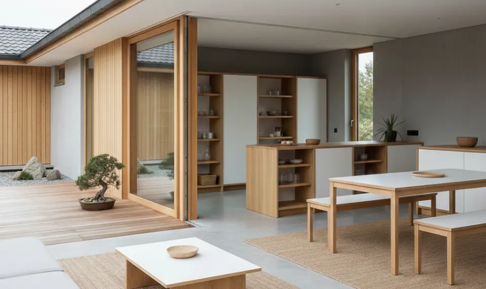 Japandi house facade