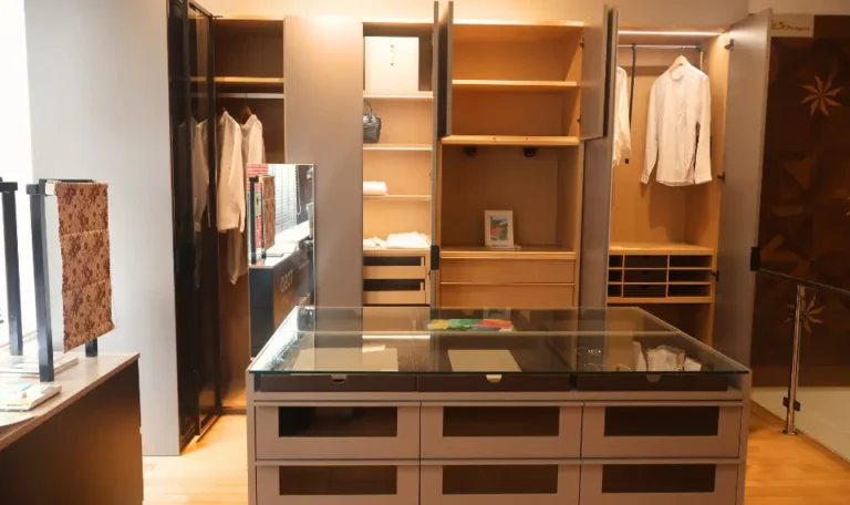 Japandi kitchen design with island