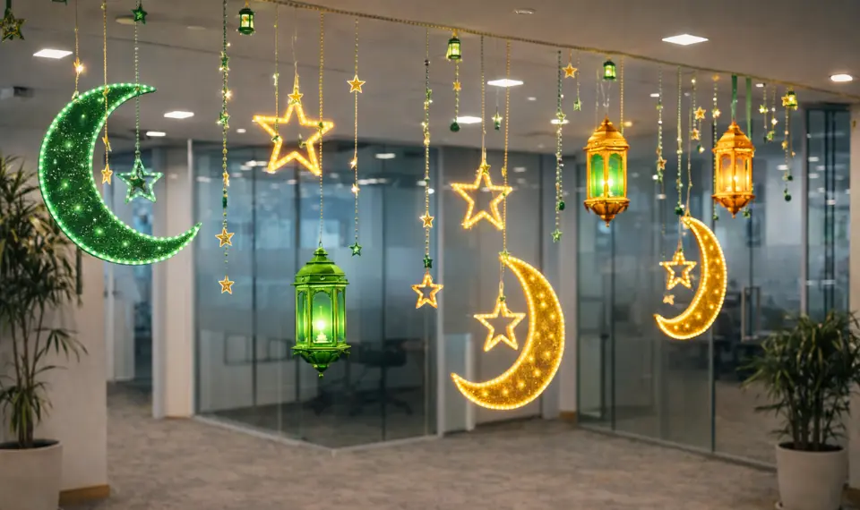 Dekorasi Idul Fitri untuk kantor