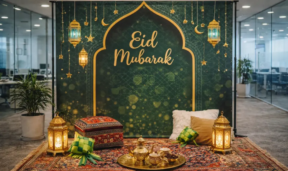 Dekorasi Idul Fitri untuk kantor