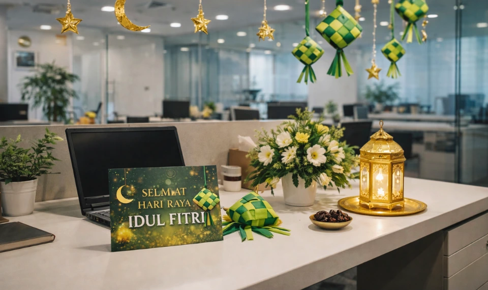 Dekorasi Idul Fitri untuk kantor