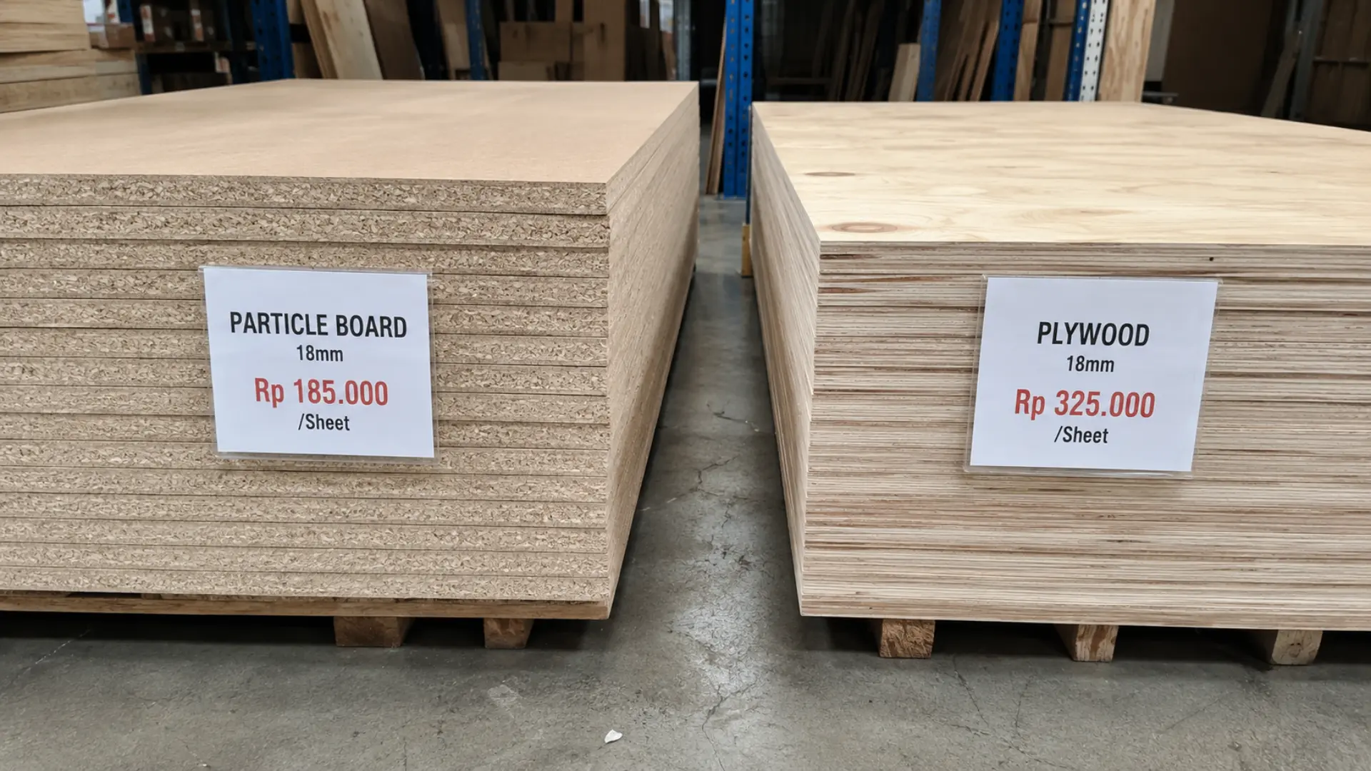 Perbandingan harga particle board vs plywood untuk kebutuhan furnitur
